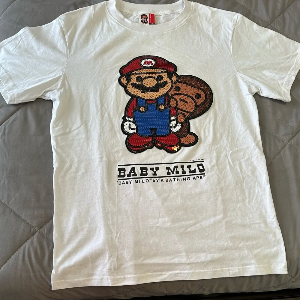 Shirts | Rare 209 Super Mario Baby Milo By Bathing Ape With